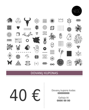 Medžiaginis maišelis - Dovanų kuponas 40 Eur - Nešu.lt