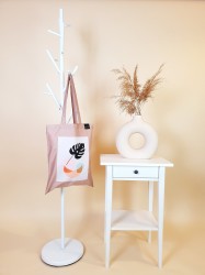 Textile bag - Burnished lilac / Leaf & details - Nešu.lt
