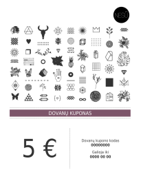 Medžiaginis maišelis - Dovanų kuponas 5 Eur - Nešu.lt