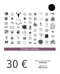 Medžiaginis maišelis - Dovanų kuponas 30 Eur - Nešu.lt